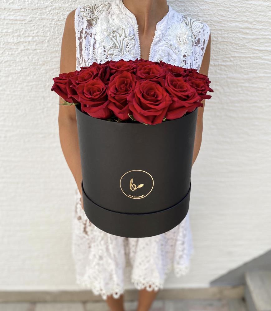 FlowerBox sa ružama- crni54