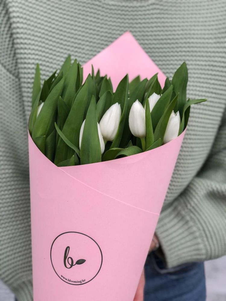 Blooming rozi tuljac sa tulipanima 3
